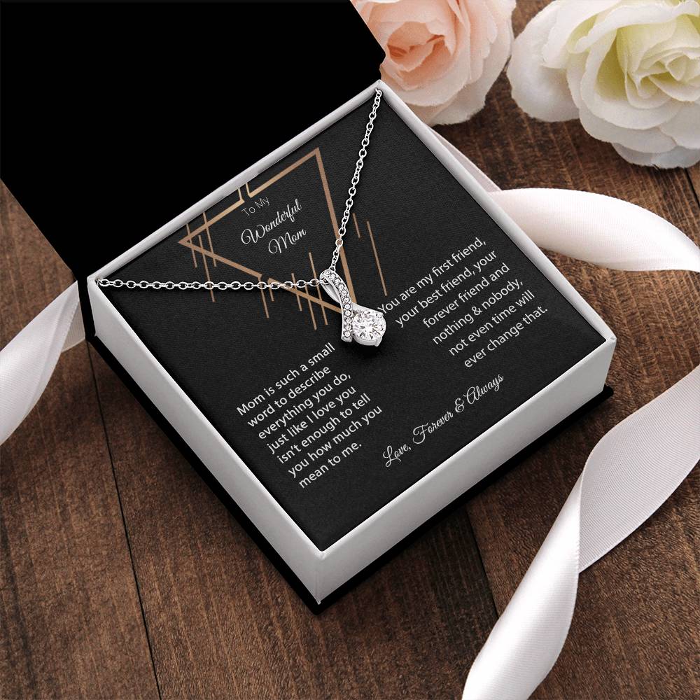Mom Is A Small Word Necklace Alluring Beauty Necklace