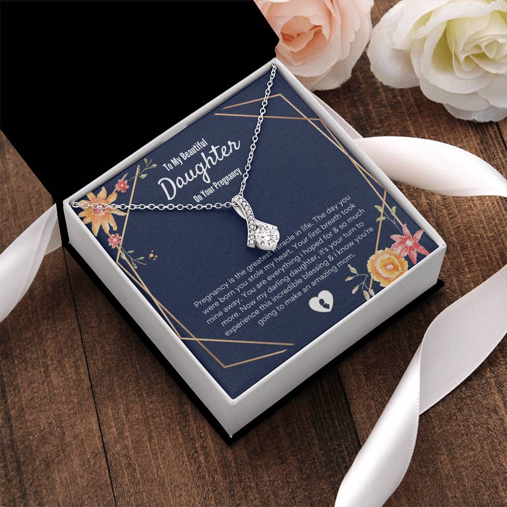 Alluring Beauty Necklace Daughter Pregnancy Gift For Daughter Baby Shower Gift For Mom To Be Gift For Expecting Mom Gift Pregnant Daughter Alluring Beauty Necklace