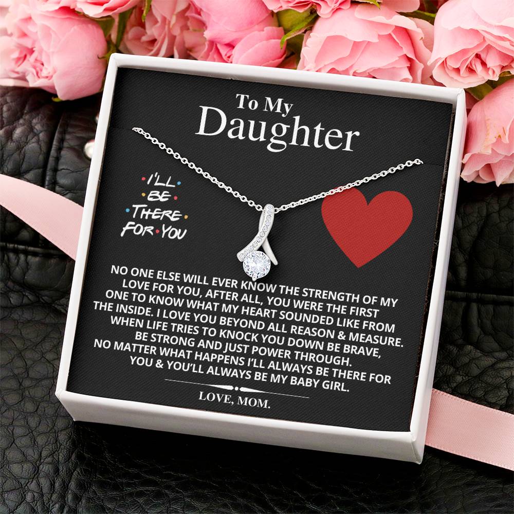 To My Daughter - From Mom Daughter Gift From Mom Anniversary Lovingly Mom Birthday Grown Up Daughter Daughter Birthday Gift From Mom Christmas Gift Alluring Beauty Necklace