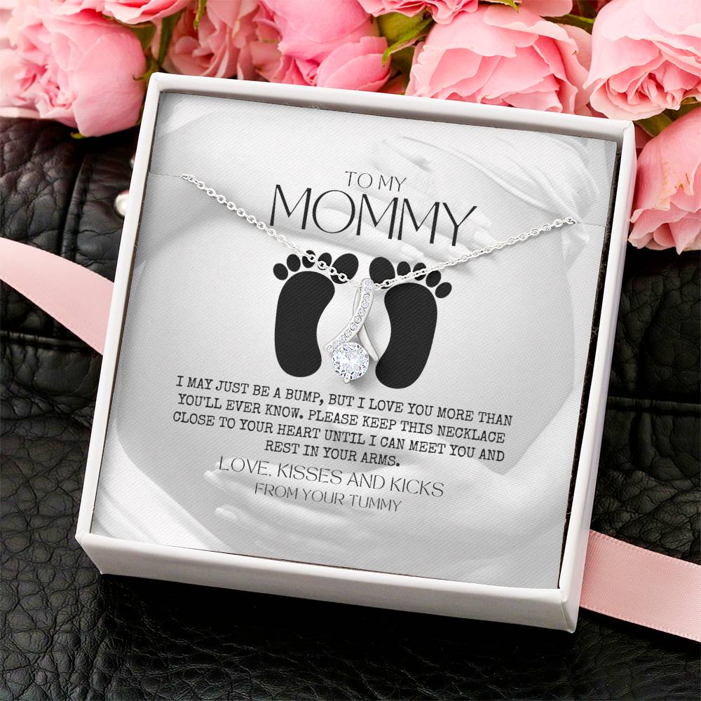 Baby Shower Gift New Mommy Necklace Pregnant Wife Gift To My Mommy I May Just Be A Bump But I Love You More Than You Alluring Beauty Necklace