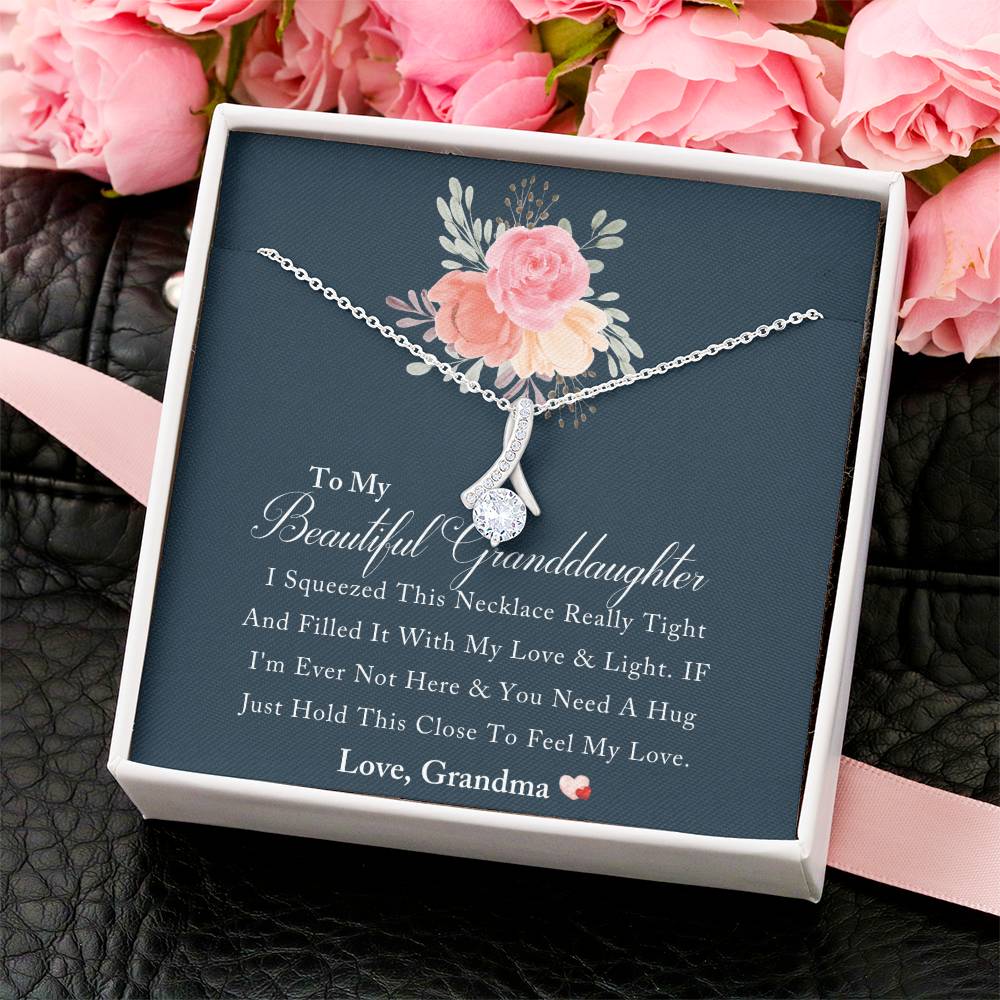 To My Beautiful Granddaughter Love And Light Heart Necklace Grandma And Granddaughter Necklace Granddaughter Alluring Beauty Necklace