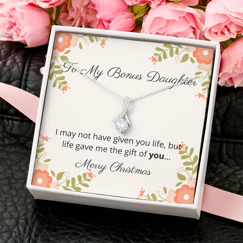Beautiful Bonus Daughter---Alluring Ribbon Pendant Alluring Beauty Necklace
