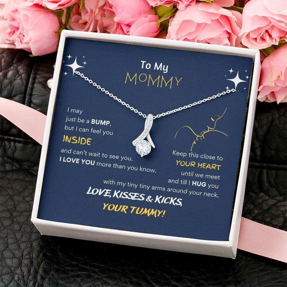 Mommy To Be Sparkly Pendant Alluring Beauty Necklace