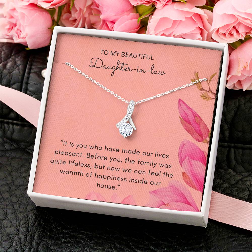 Customize Gift For A Daughter-In-Law Anniversary Gift For Daughter-In-Law Birthday Gift Idea For Daughter-In-Law Alluring Beauty Necklace