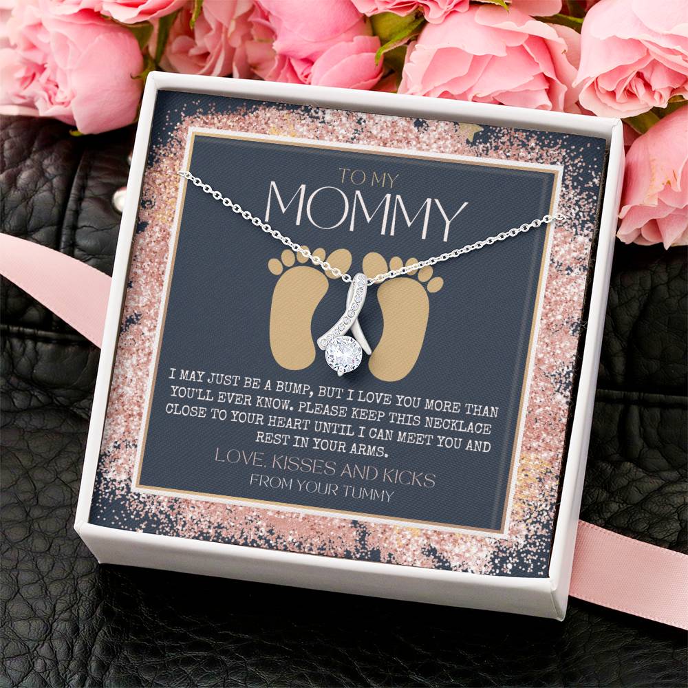 Baby Shower Gift New Mommy Necklace Pregnant Wife Gift To My Mommy I May Just Be A Bump 1 Alluring Beauty Necklace