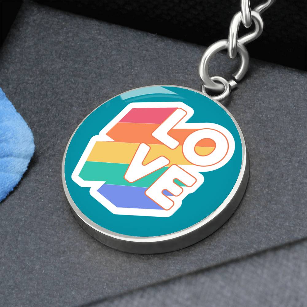 Circle Pride Keychain - LOVE