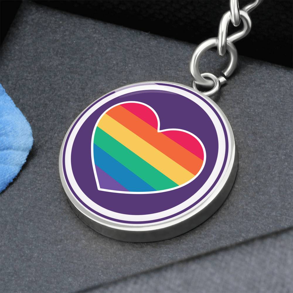 Circle Pride Keychain - Purple Pride