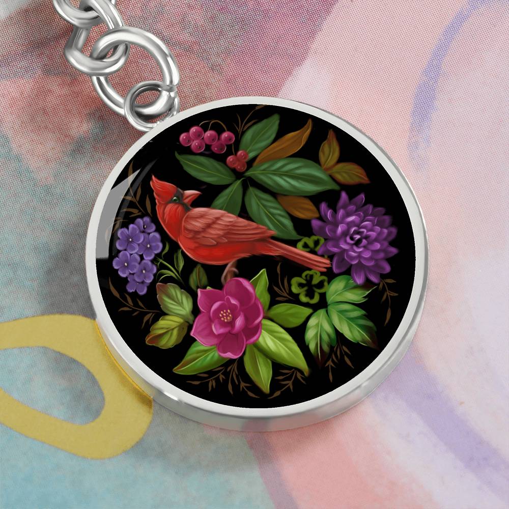 Cardinal Bird Keychain