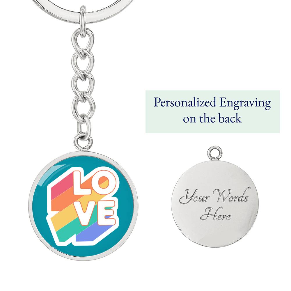 Circle Pride Keychain - LOVE
