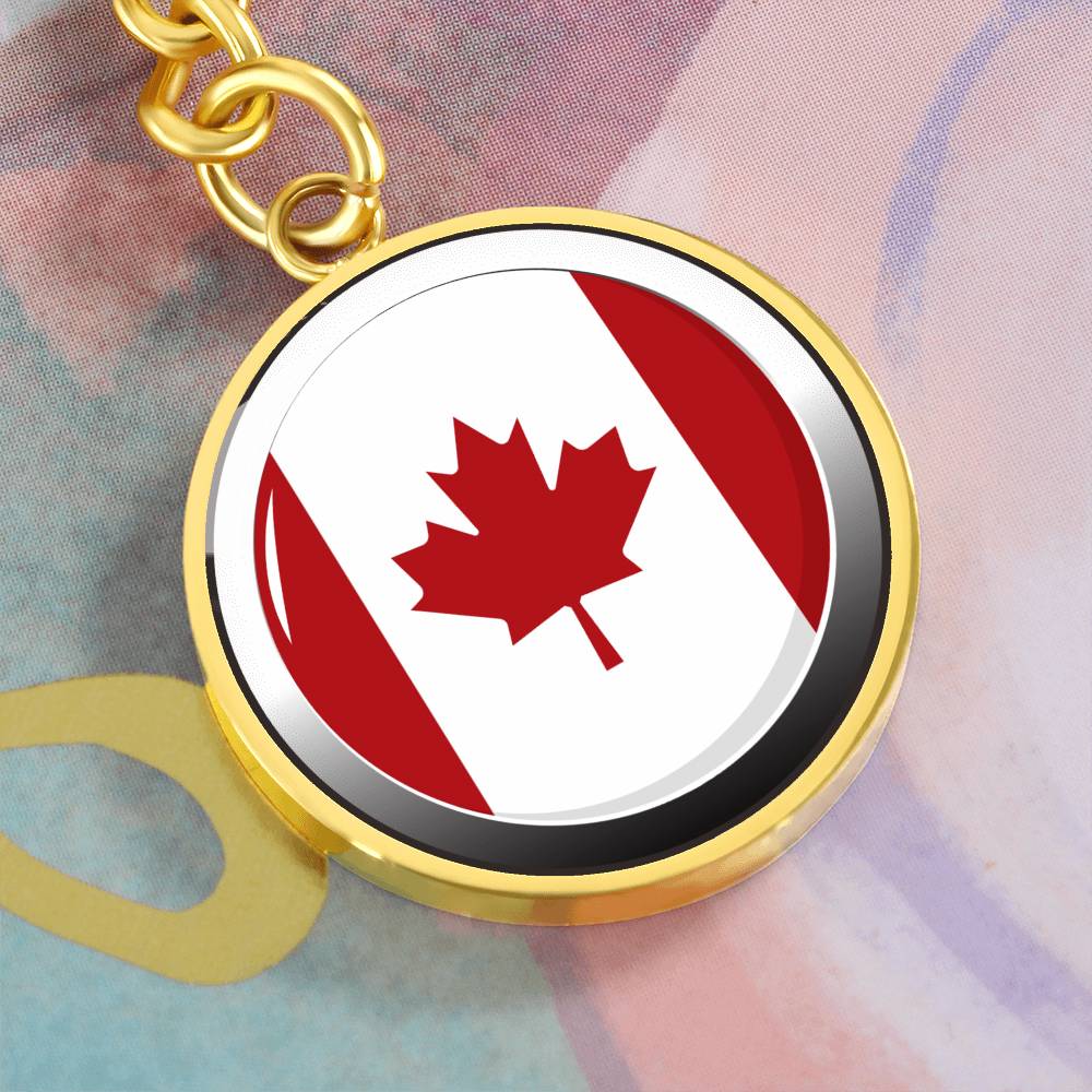 Canada Silver Keychain