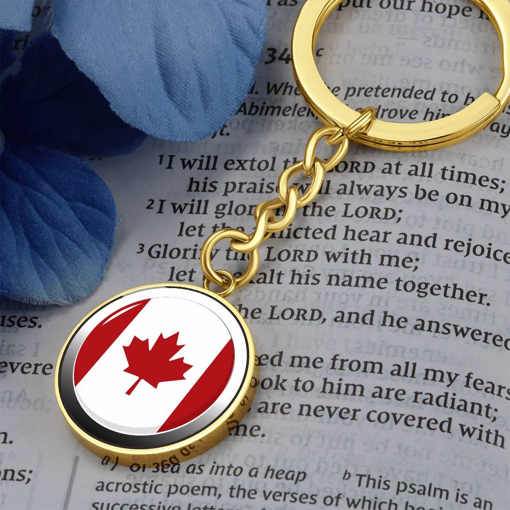 Canada Silver Keychain