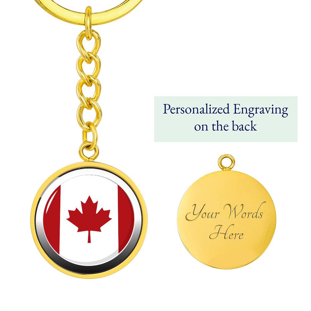 Canada Silver Keychain
