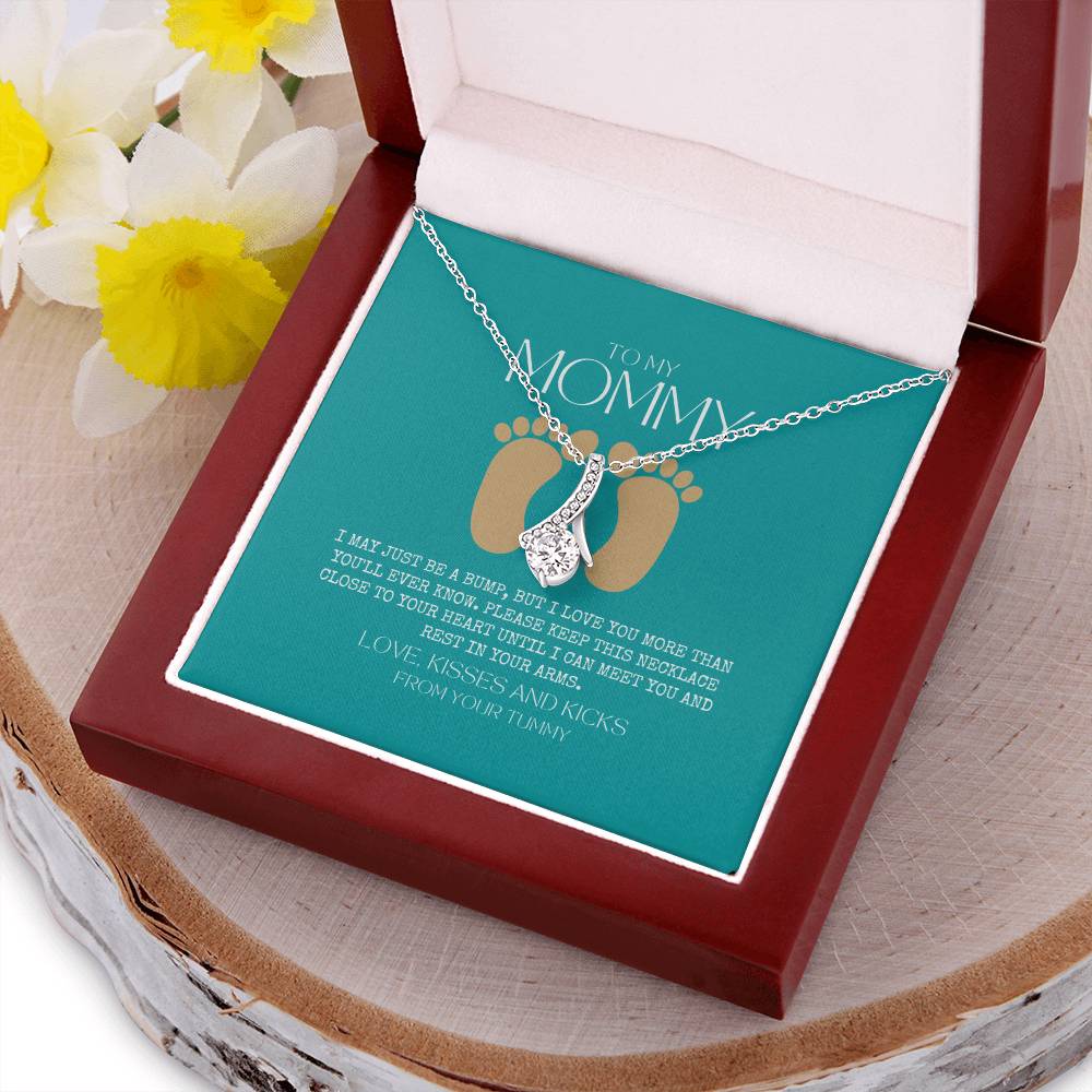 Baby Shower Gift New Mommy Necklace Pregnant Wife Gift To My Mommy I May Just Be A Bump But I Love You More 1 Alluring Beauty Necklace