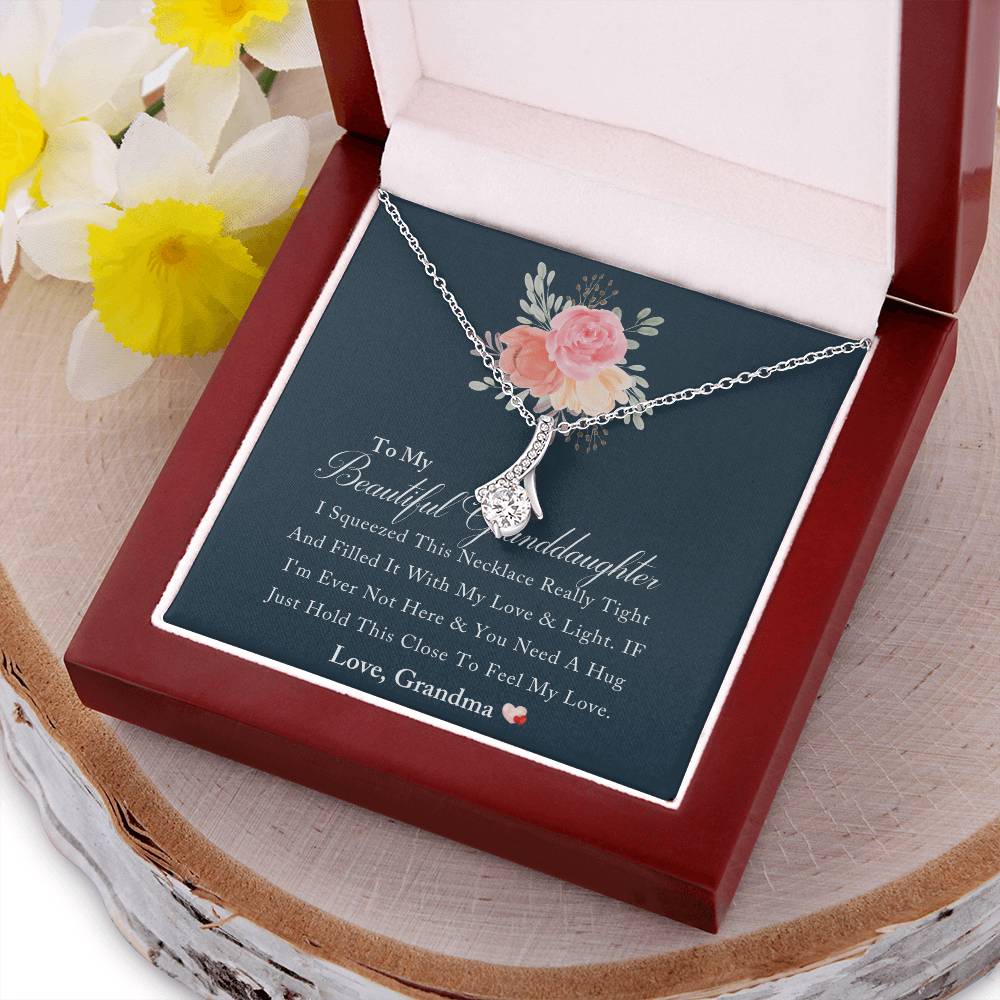 To My Beautiful Granddaughter Love And Light Heart Necklace Grandma And Granddaughter Necklace Granddaughter Alluring Beauty Necklace