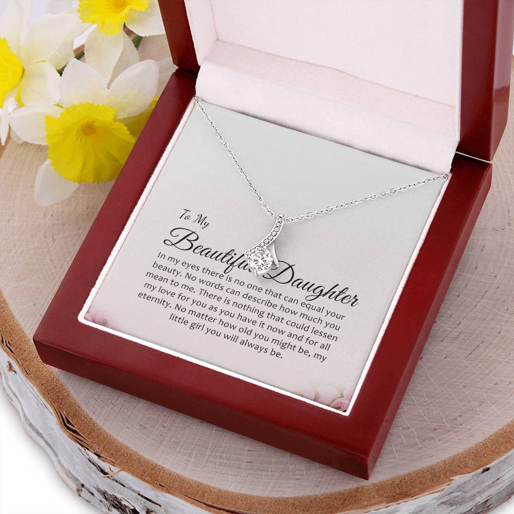 To My Beautiful Daughter-Necklace For Daughters Daughter Necklaces From Mom Alluring Beauty Necklace