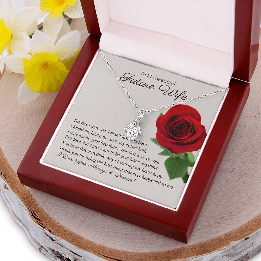 To My Beautiful Future Wife My Heart My Soul My Better Half - Necklace Alluring Beauty Necklace