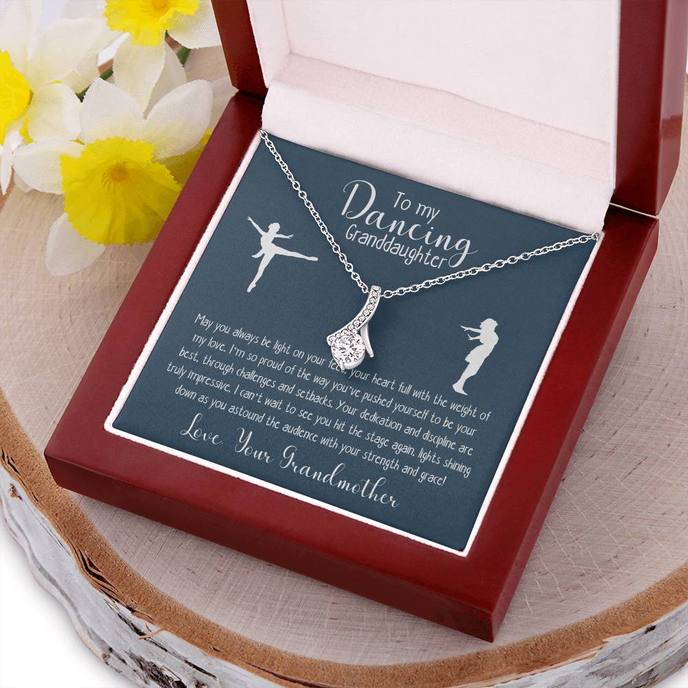 To My Dancing Granddaughter - Gift For Tap Dancer Folk Dancer Dance Enthusiast Alluring Beauty Necklace
