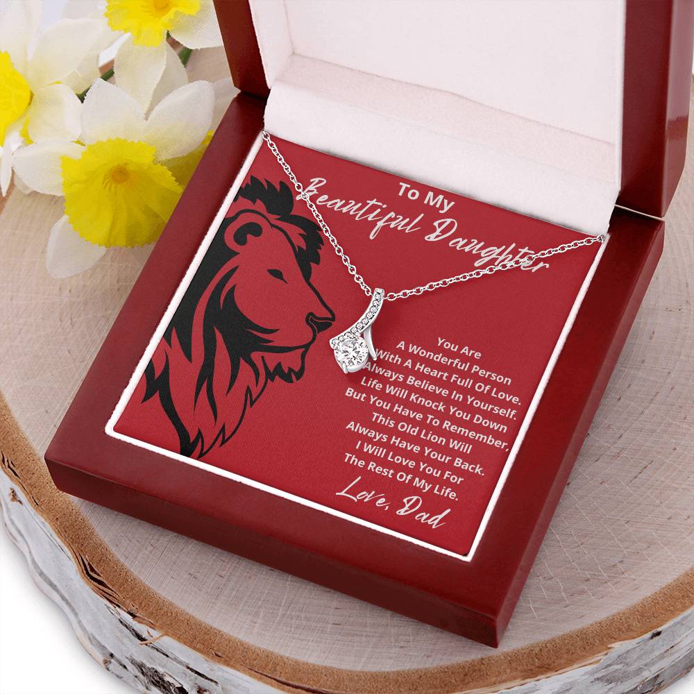 To My Beautiful Daughter You Are A Wonderful Person With A Heart Full Of Love Alluring Beauty Necklace