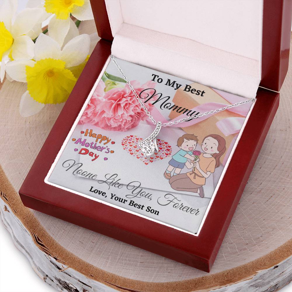 To My Best Mommy From Best Son Alluring Necklace Alluring Beauty Necklace