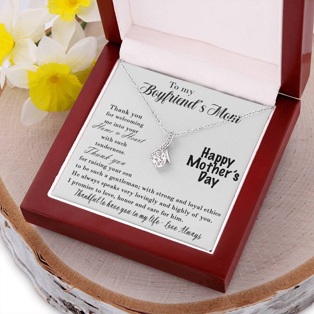 To My Boyfriend's Mom Necklace Mother's Day Necklace Boyfriend's Mom Gift Mother's Day Gift For Boyfriends Mom Alluring Beauty Necklace