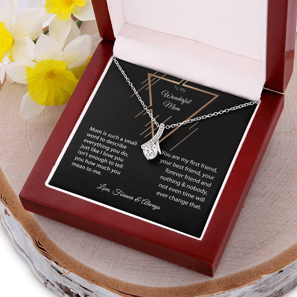 Mom Is A Small Word Necklace Alluring Beauty Necklace