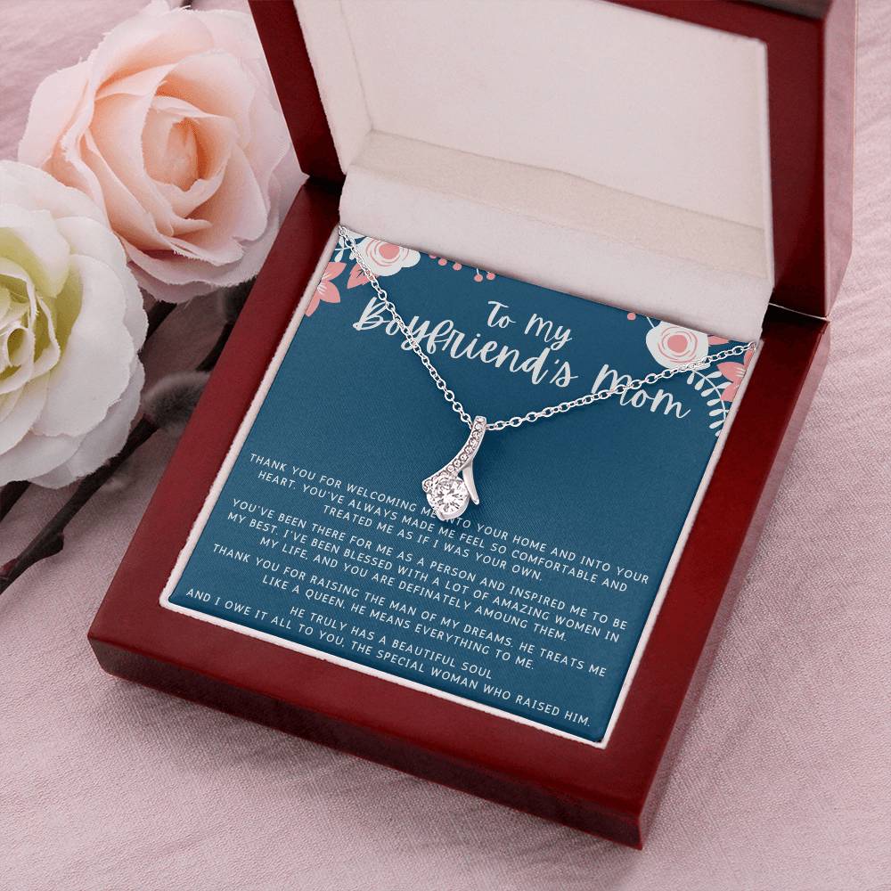 To My Boyfriend's Mom Gift Alluring Beauty Necklace