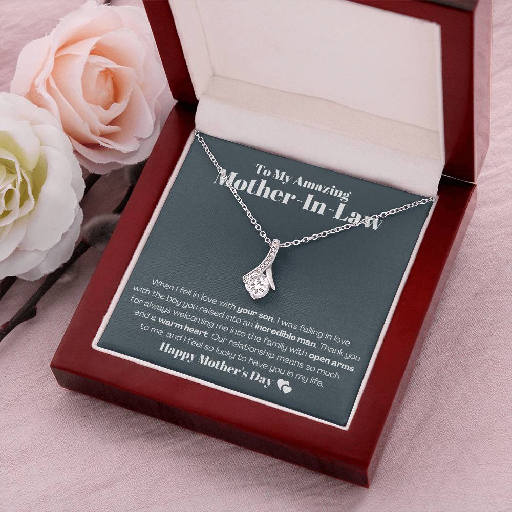 To My Amazing Mother-In-Law - Lucky To Have You - Alluring Beauty Necklace Alluring Beauty Necklace