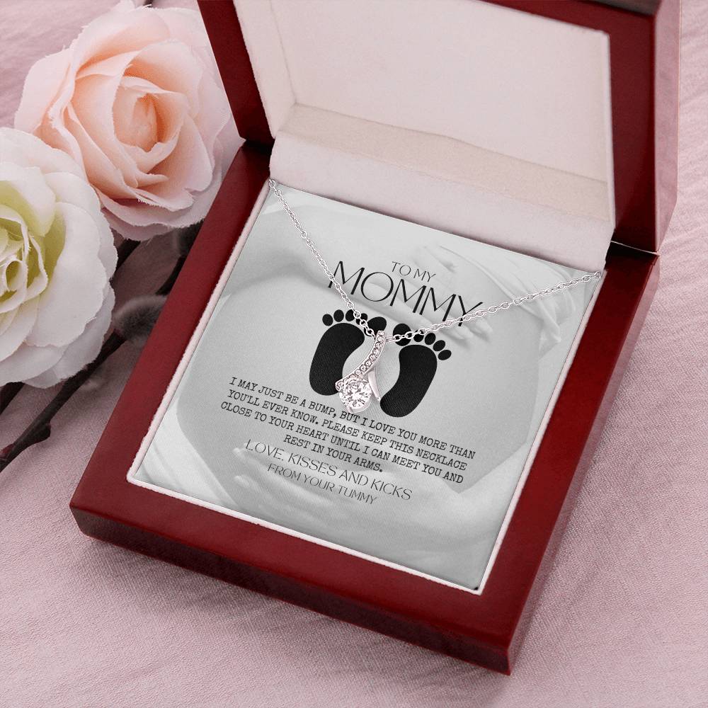 Baby Shower Gift New Mommy Necklace Pregnant Wife Gift To My Mommy I May Just Be A Bump But I Love You More Than You Alluring Beauty Necklace