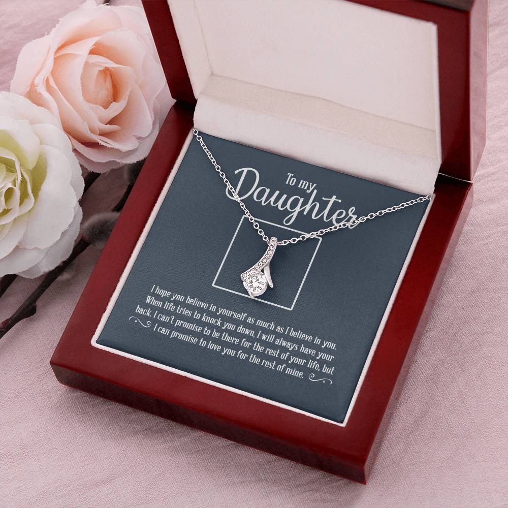 The Perfect Gift For You Daughter With A Heartfelt Message I Always Got Your Back - A Gift She Will Treasure Forever - Alluring Beauty Necklace