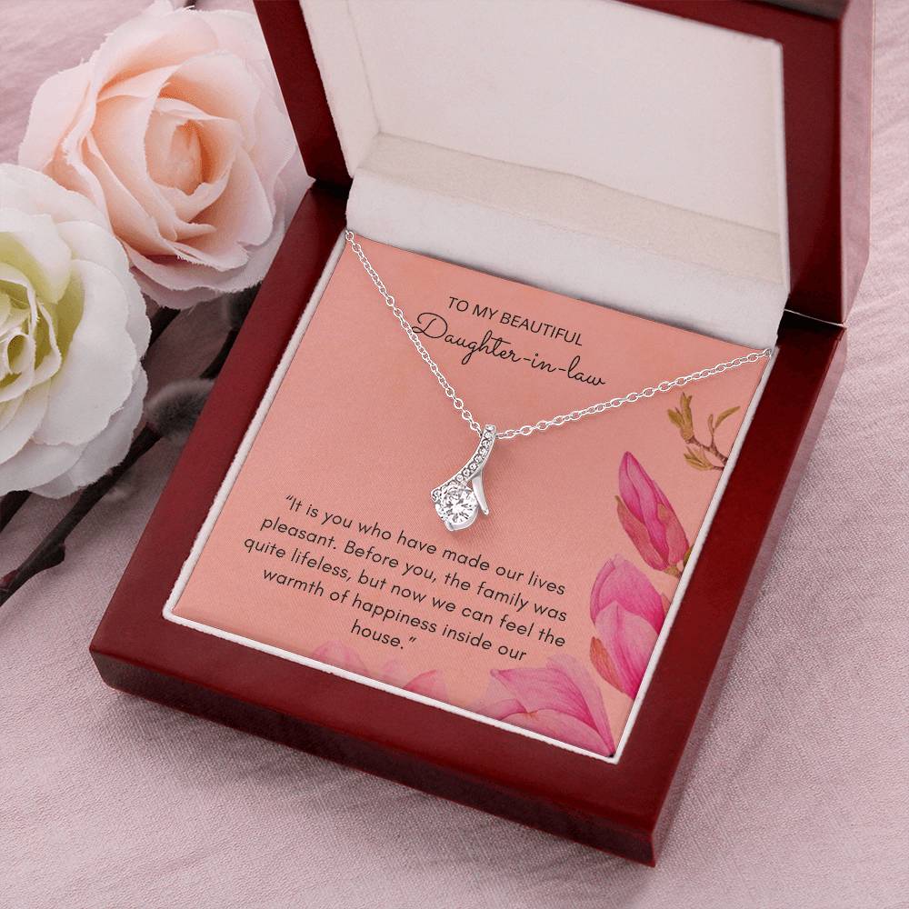Customize Gift For A Daughter-In-Law Anniversary Gift For Daughter-In-Law Birthday Gift Idea For Daughter-In-Law Alluring Beauty Necklace