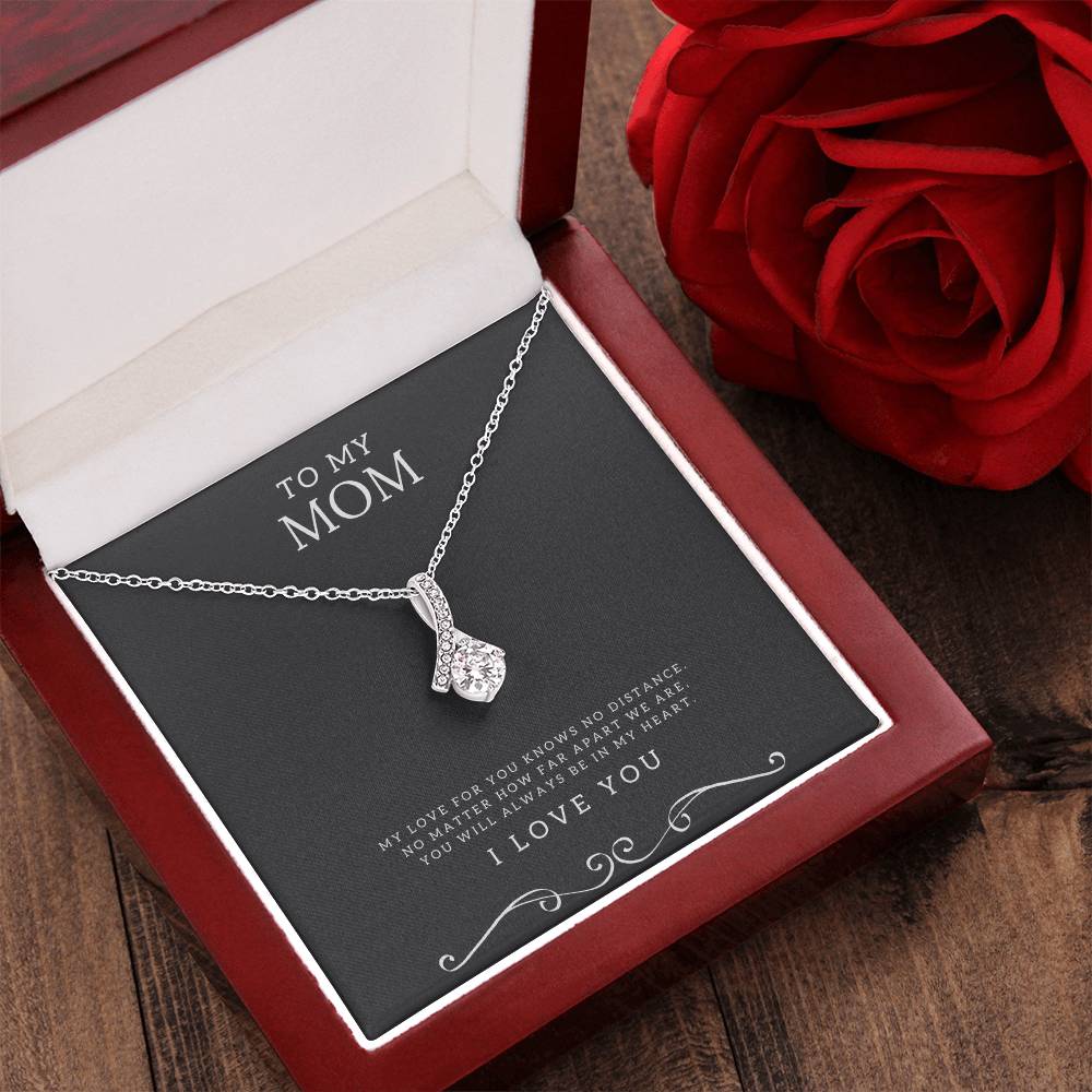 Selling Fast To My Mom 18K White Gold Finish Necklace Alluring Beauty Necklace