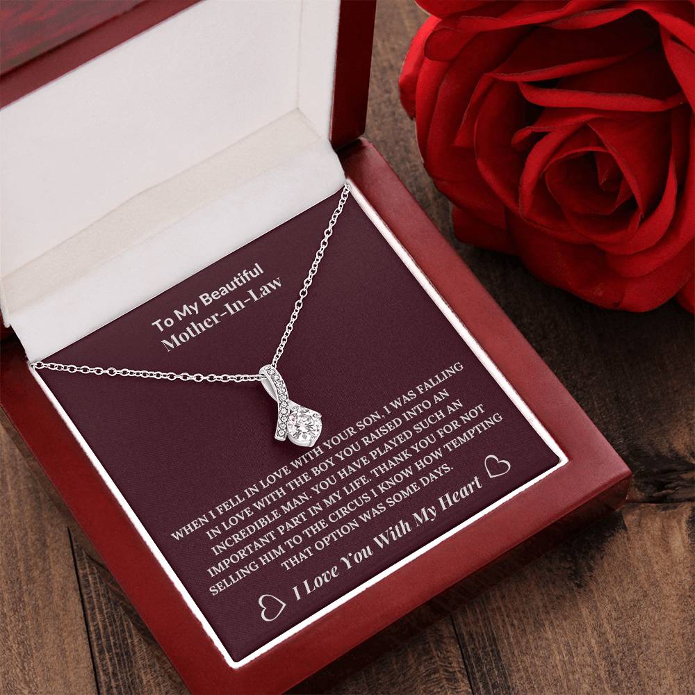 To My Beautiful Mother-In-Law From Daughter-In-Law Alluring Beauty Necklace Alluring Beauty Necklace
