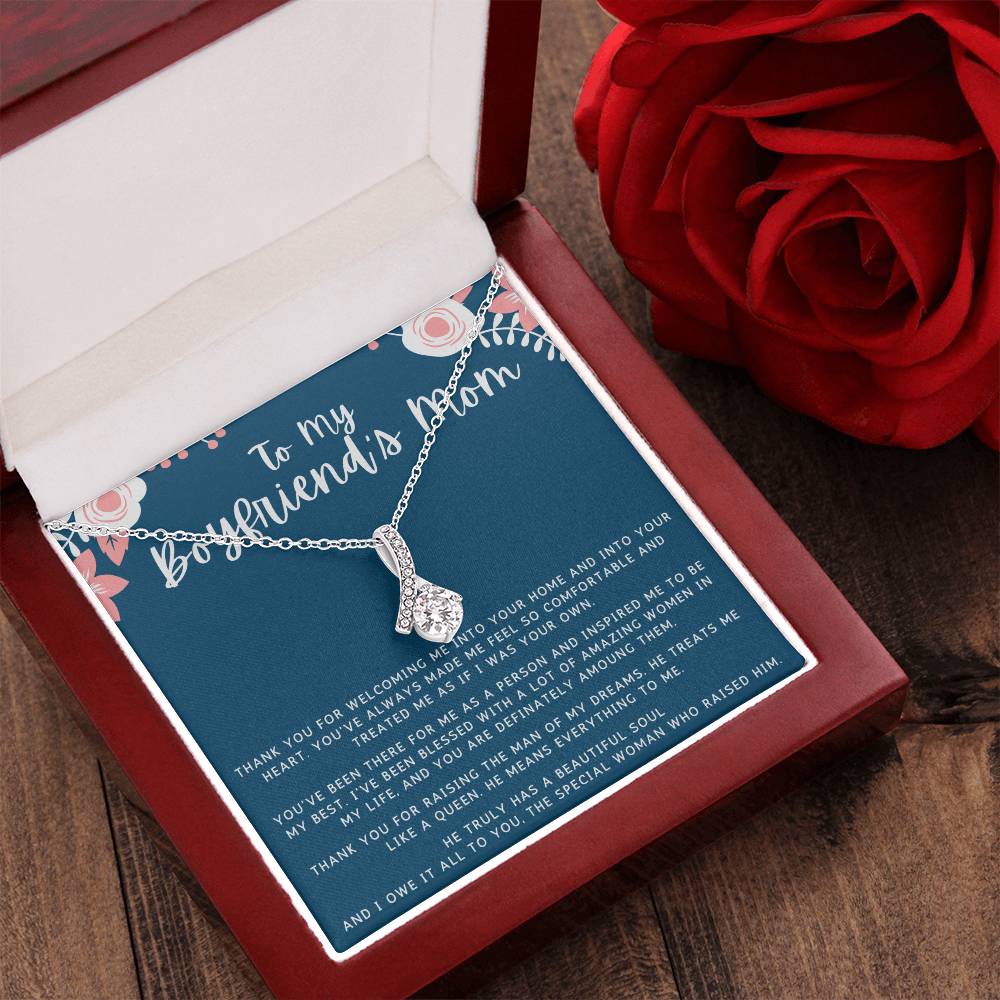 To My Boyfriend's Mom Gift Alluring Beauty Necklace