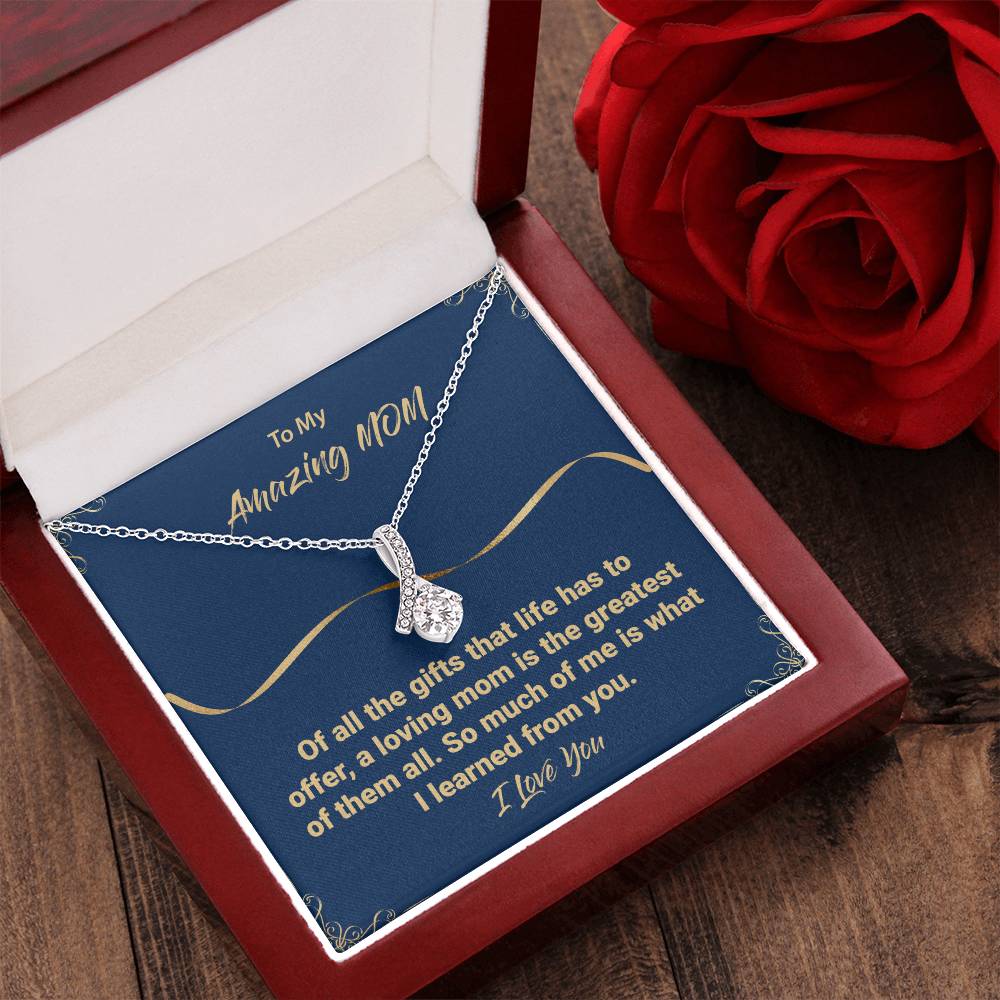 Mom Is The Greatest Gift Necklace Alluring Beauty Necklace