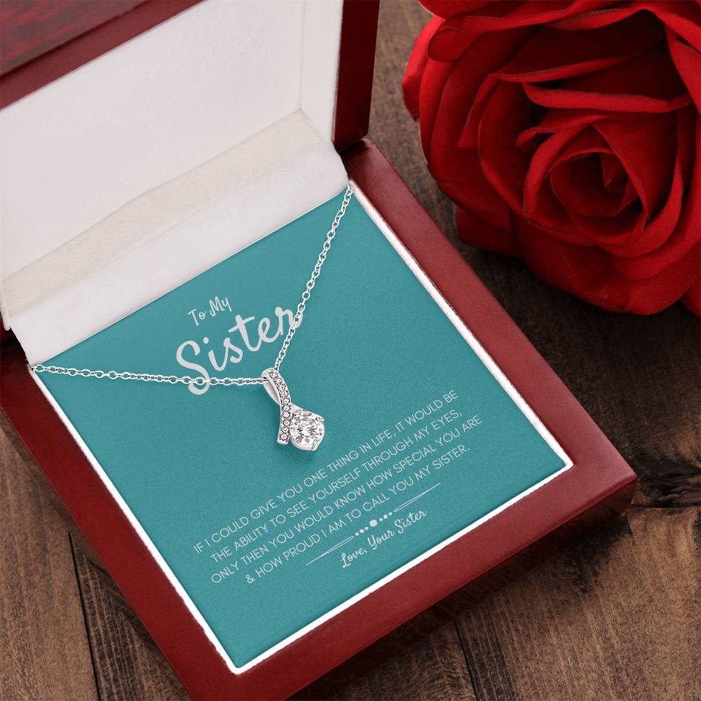 Proud To Call You My Sister Sister To Sister Gift Birthday Gift For Sister To My Sister Necklace Sister Bond Silver Necklace Alluring Beauty Necklace