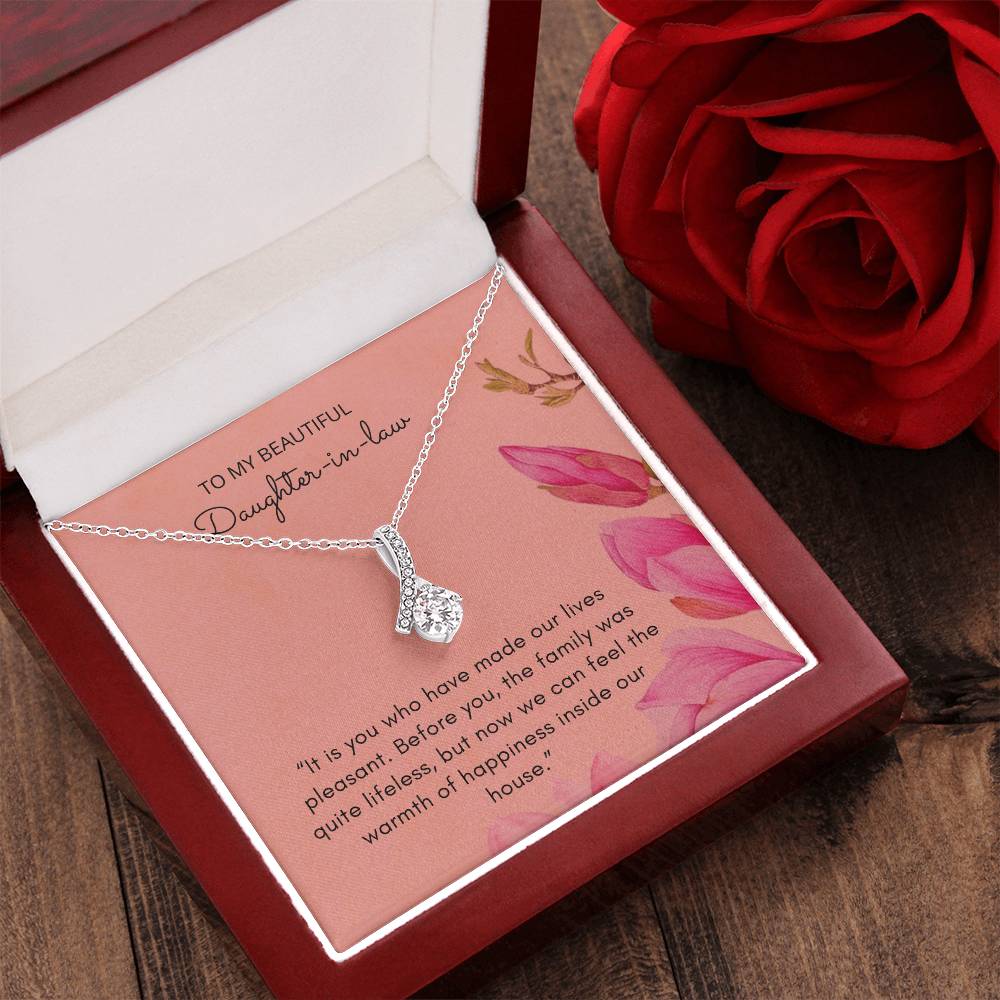Customize Gift For A Daughter-In-Law Anniversary Gift For Daughter-In-Law Birthday Gift Idea For Daughter-In-Law Alluring Beauty Necklace