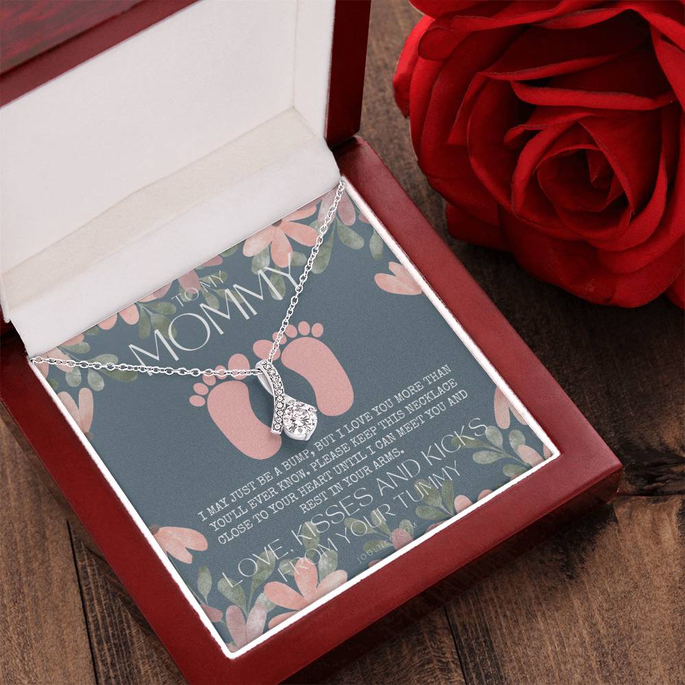 Baby Shower Gift New Mommy Necklace Pregnant Wife Gift To My Mommy I May Just Be A Bump But I Love You More Than You Ever Know Alluring Beauty Necklace