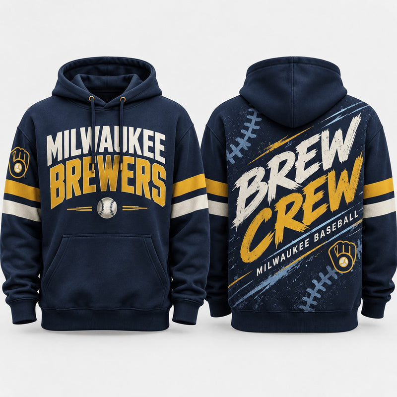 Milwaukee Brew Crew Stitch Baseball Hoodie