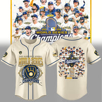 Milwaukee Cream Script Baseball Jersey
