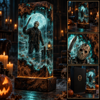 Crystal Lake Story Cube Resin Lamp