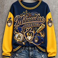 Milwaukee Gear Collage Baseball Sweatshirt