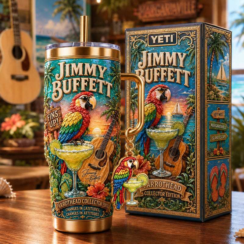 Island Margarita Parrot Gilded 40oz Tumbler