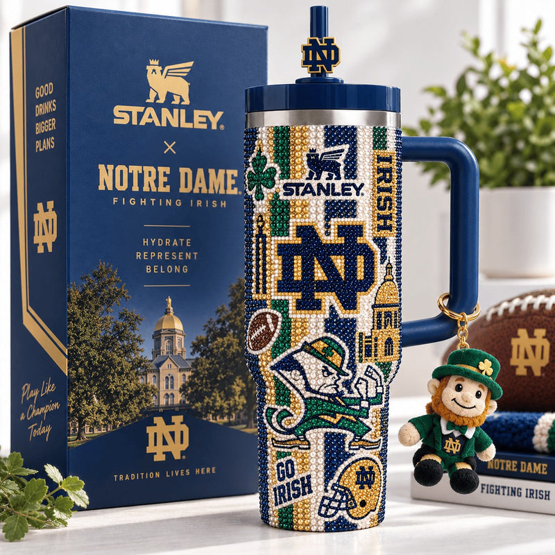 South Bend Irish Football Dazzle 40oz Tumbler