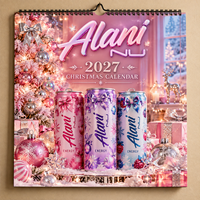 Pink Glam Christmas 2027 Wall Calendar