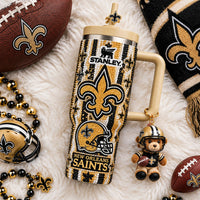 New Orleans Football Bling 40oz Tumbler