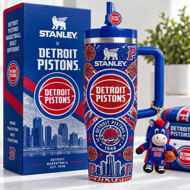 Detroit Basketball Jewel 40oz Tumbler