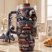Fighter Jet Ace Jewel 40oz Tumbler