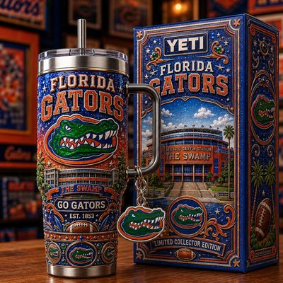 Gainesville Gator Football Glam 40oz Tumbler