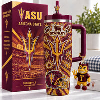 Tempe Gold Football Bling 40oz Tumbler