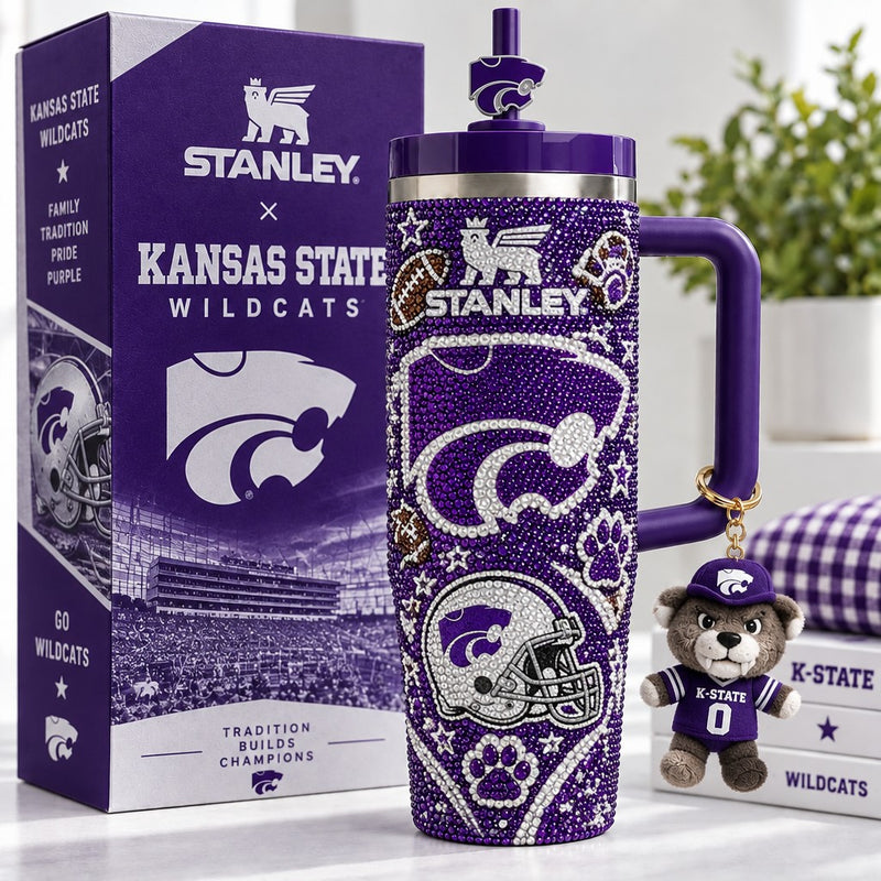 Kansas State Wildcat Glam 40oz Tumbler